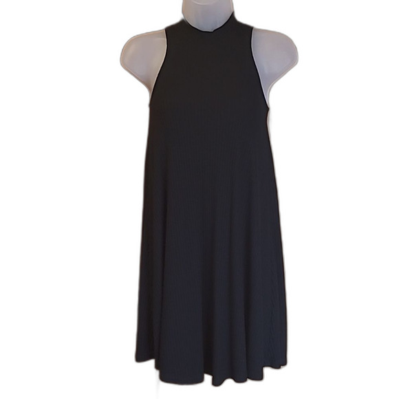 Hollister Micro Mini Dress Swing Flowy Sleeveless Mock Neck Racer Back Key Hole - Picture 2 of 16
